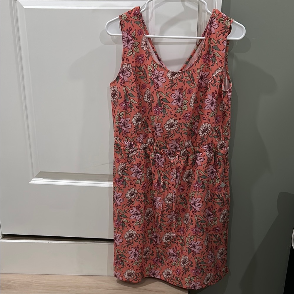 Floral Pink Sleeveless Dress